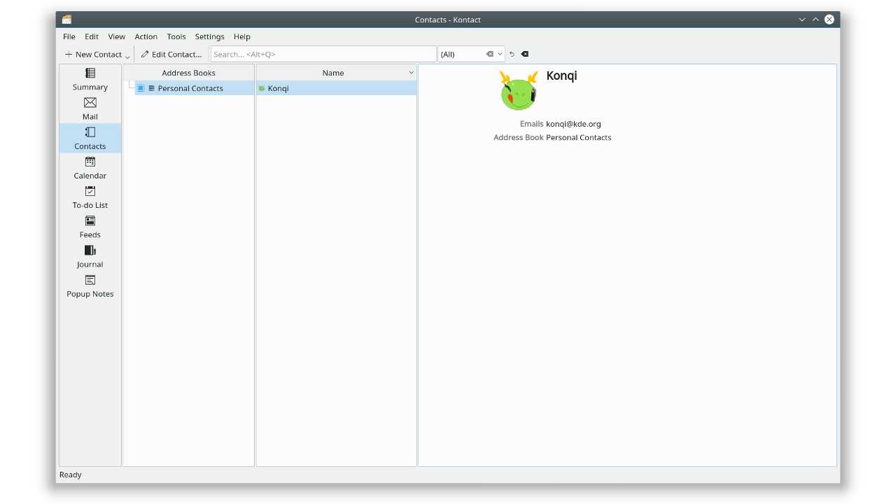 KDE 聯絡人讓您可以輕易地管理您的聯絡人