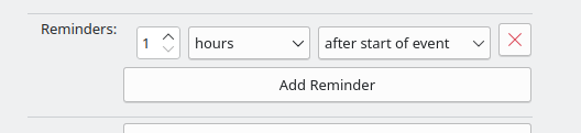 Screenshot showing the custom reminder time editor