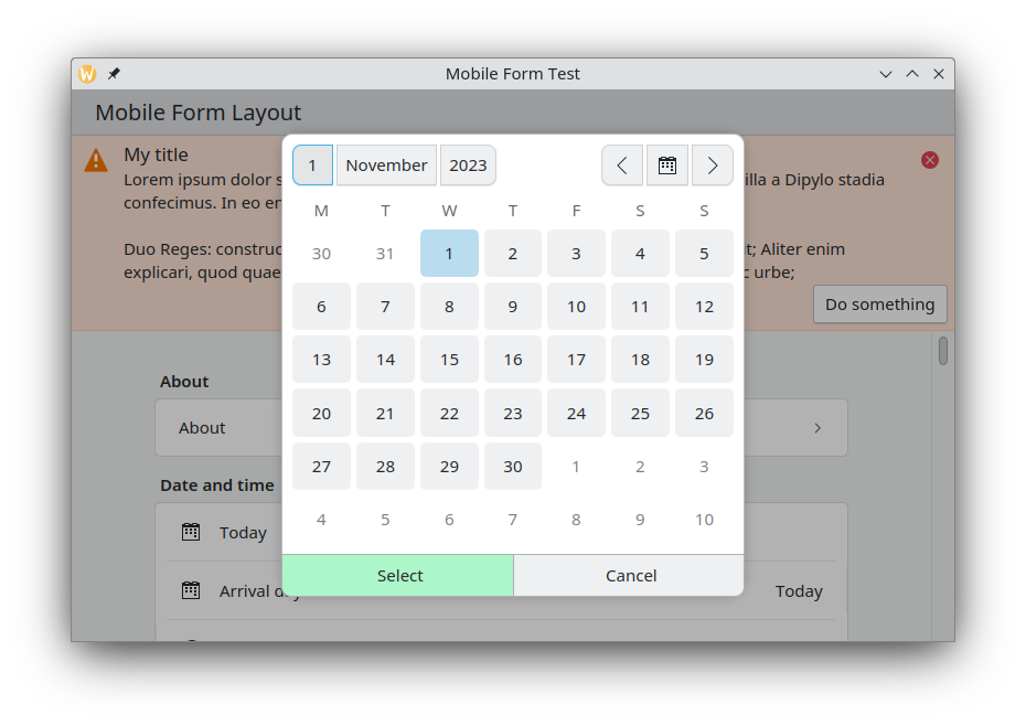 Date picker